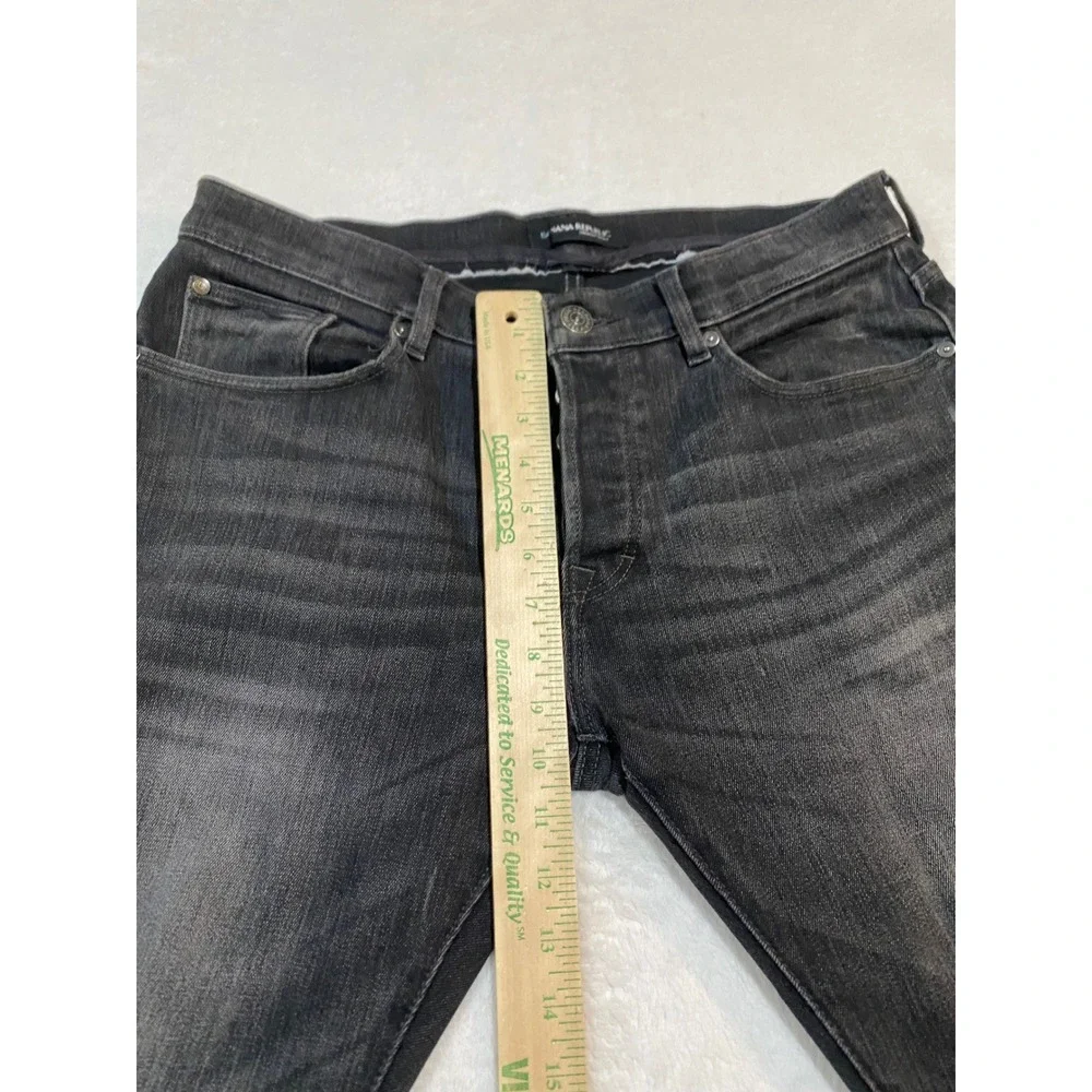 Banana Republic Mens Selvedge Denim Black Wash‎ Slim Jeans 32x32 673213-00